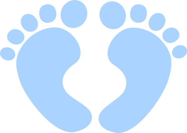 Blue Baby Feet Clip Art - vector clip art online ...