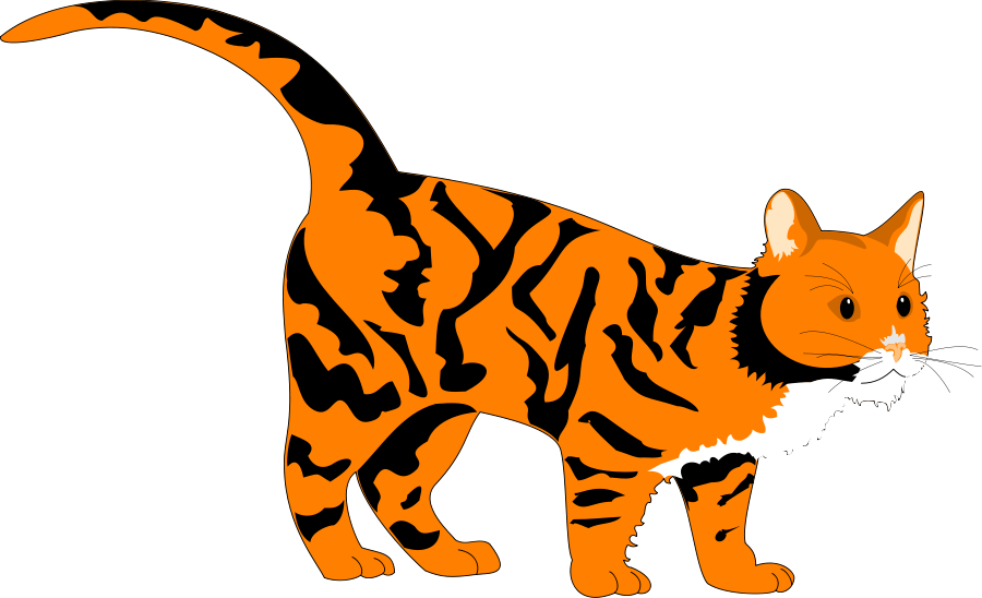 Tiger cat clipart