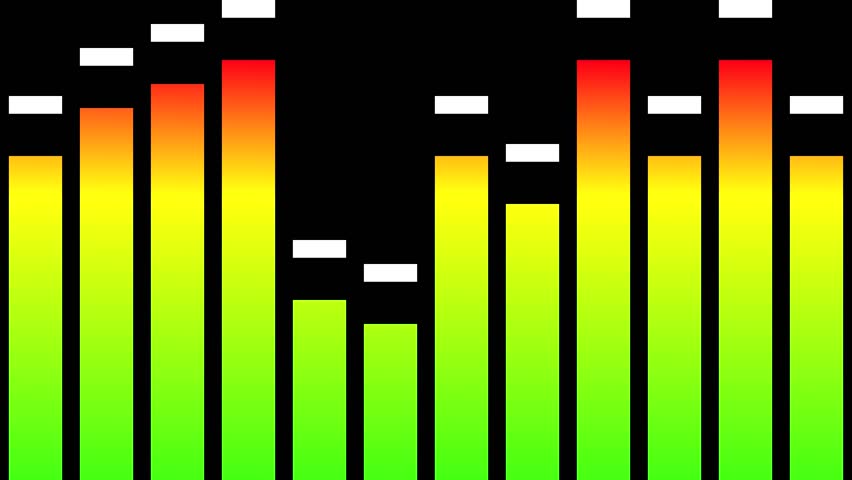 Concert Stage 3D Sound Graphic Equalizer 10 Stock Footage Video ...