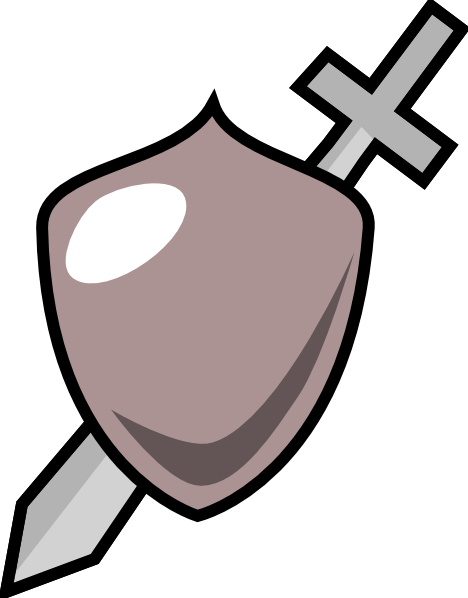 Shield with swords clipart