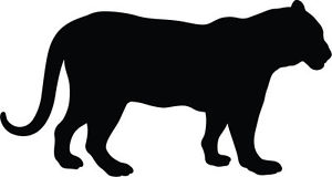 Panther Jaguar Silhouette Vinyl Sticker Car Bumper Sticker 18 cm x ...