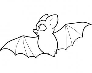 How to Draw a Bat for Kids, Step by Step, Animals For Kids, For ...