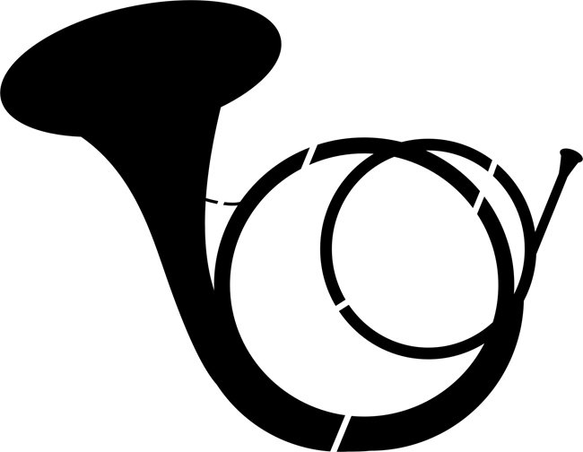 French Horn Musical Instrument Stencils - stencilease.com