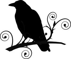 Raven free clipart silhouette