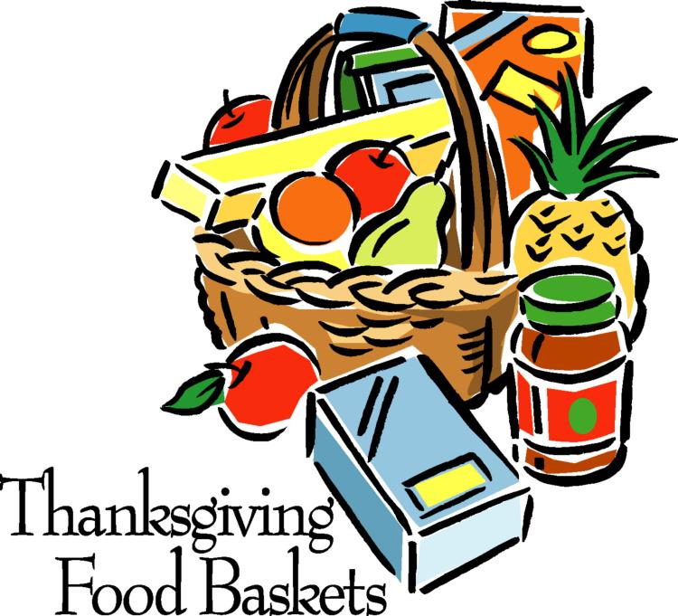 Thanksgiving baskets clipart