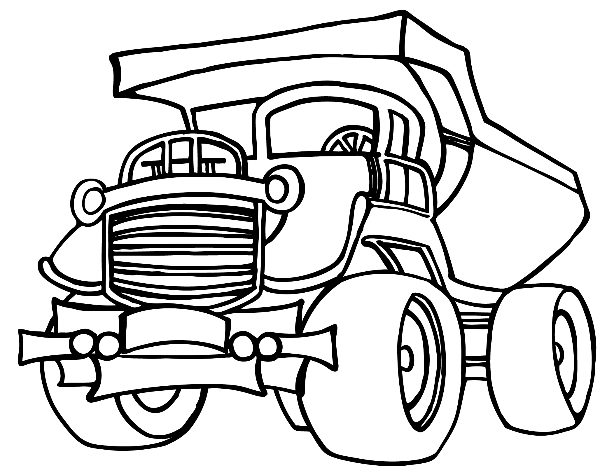 Compressing Garbage Truck On Dump Truck Coloring Page: Trash Truck ...