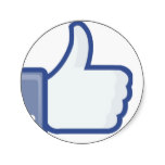 facebook LIKE me thumb up ! Sticker from Zazzle.