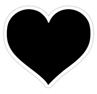 Black Heart " Stickers by LamericaTees | Redbubble - ClipArt Best ...