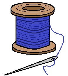 Needle and Thread Clip Art- Sewing Clipart