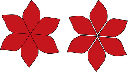 6 Petal Flower Template Clipart - Free to use Clip Art Resource