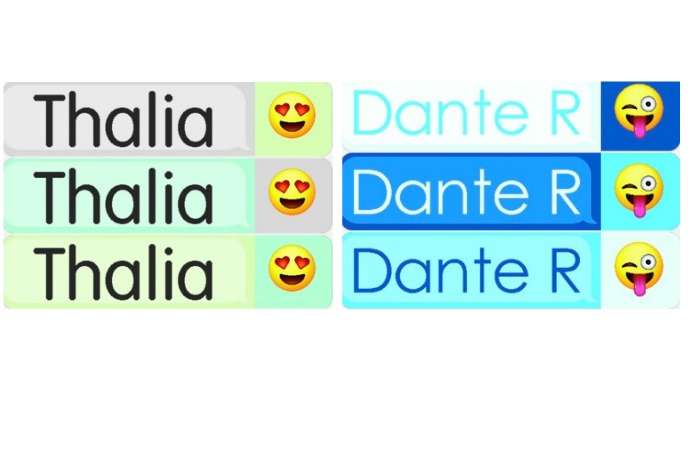 We heart the personalized emoji name labels from Mabel's Labels