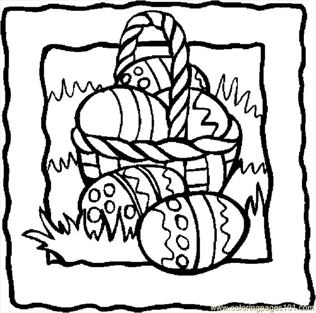 Easter Basket 38 Coloring Page - Free Holidays Coloring Pages ...