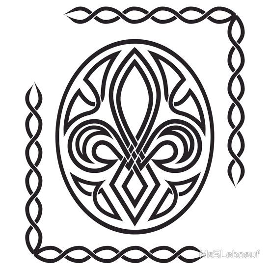 Celtic Fleur De Lis | Sticker | Celtic, Fleur De Lis and Celtic Knots