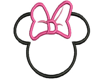 Mouse Minnie Outline Clipart