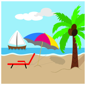 Cartoon Beach Wallpaper - Vergilis Clipart