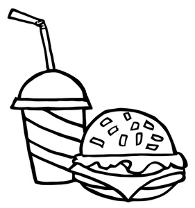 Soda Black And White Clipart