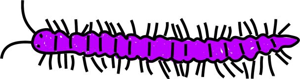 Millipede Cartoon Clipart