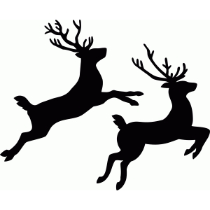 Silhouette Design Store - View Design #70457: reindeer silhouettes