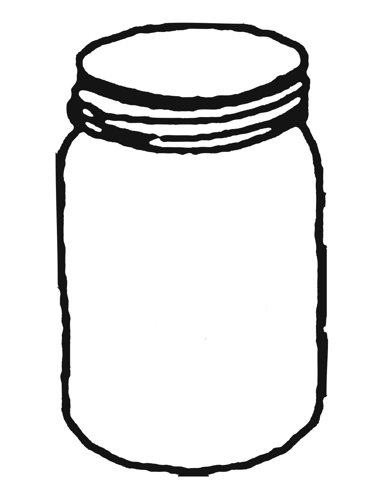 Mason jar outline clip art