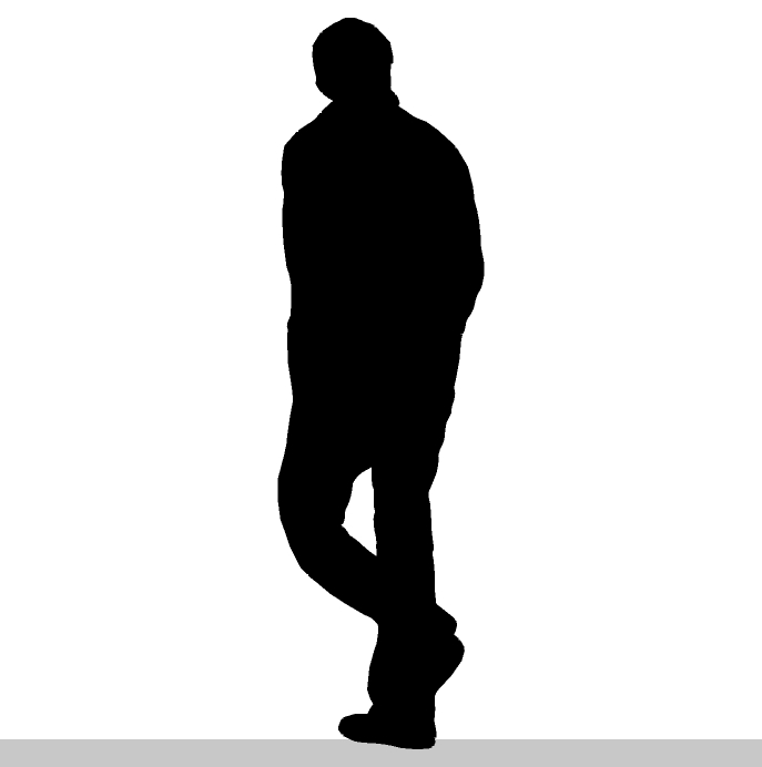 Silhouette of man clipart