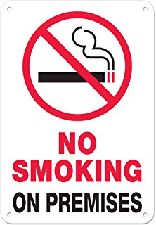 No Smoking Sign, Smoking Sign Legend 10 X 7 Rust Free 0.40 ...
