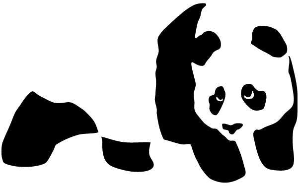 Panda Bear Stencil Vector Art | Download Free Vector Art | Free ...