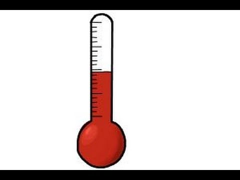 How to draw a thermometer - YouTube