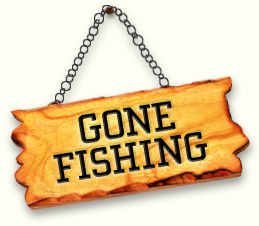 Gone fishing sign free clipart