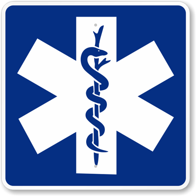 First Aid Symbol Sign - First Responder Sign Online, SKU: K-6764