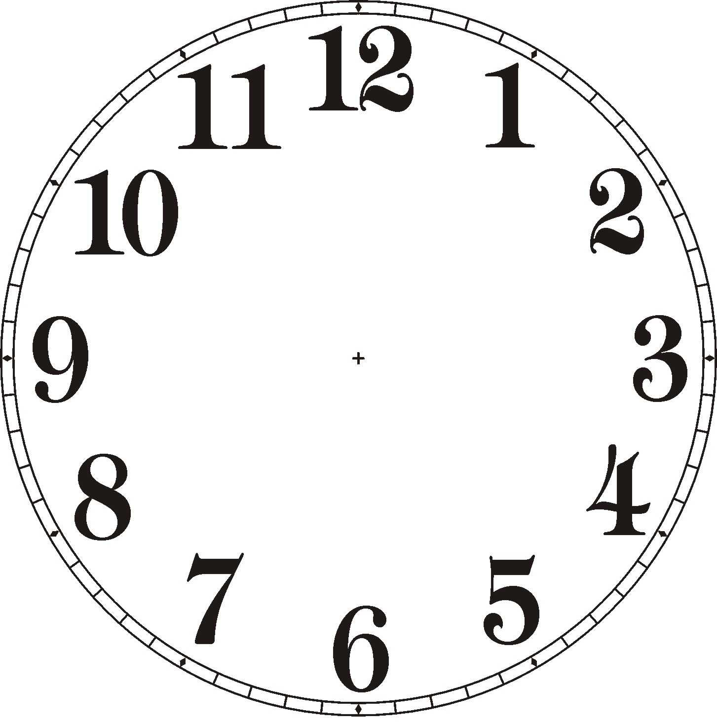 Black Analog Clock Without Hands - ClipArt Best