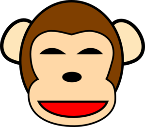 Happy Chimpanzee Clip Art - vector clip art online ...