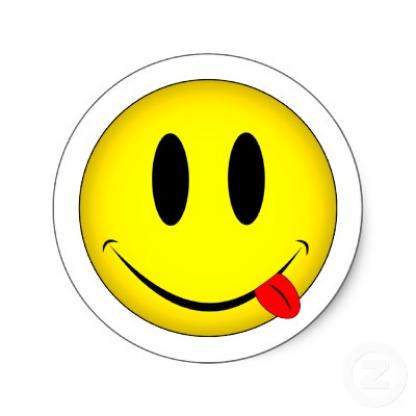 Clipart smiley face with tongue out