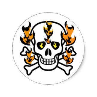 Skull Graphic Stickers | Zazzle