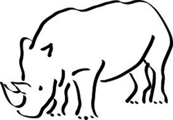 Learn about Rhino Coloring Pages : Batch Coloring