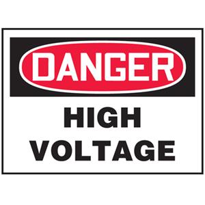 NS® Signs 3 1/2" x 5" Danger High Voltage Safety Labels, 5/Pack ...