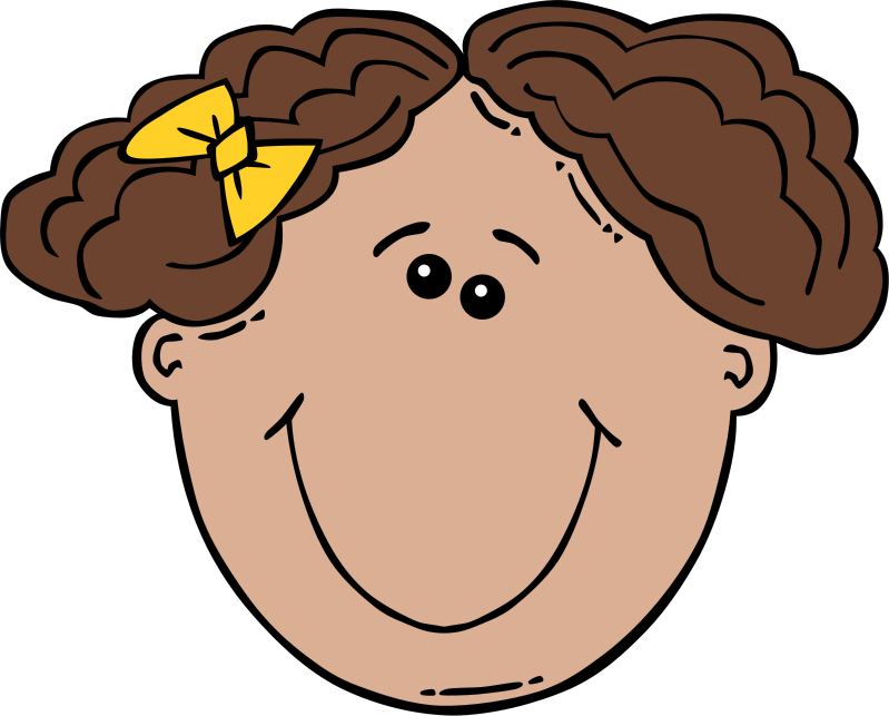 Clipart - Girl Face Cartoon