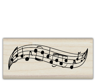 Inkadinkado Music Staff Border - Rubber Stamps - 123Stitch.