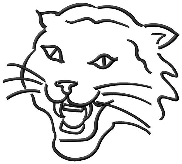 Animals Embroidery Design: Wildcat Outline from Grand Slam Designs