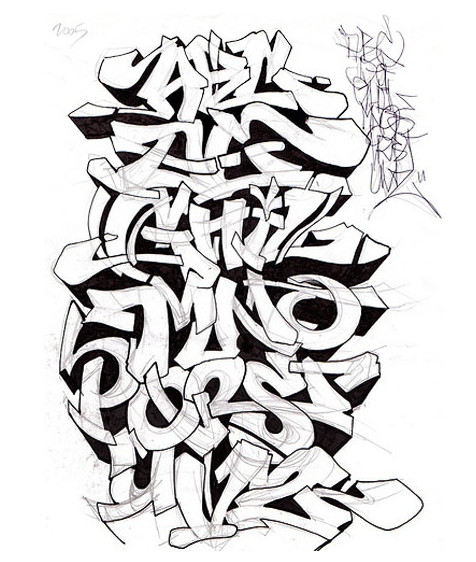 Graffiti Alphabet Letters By Mr. Poem | Graffiti Alphabet Letters