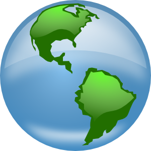 Animated world globe clipart