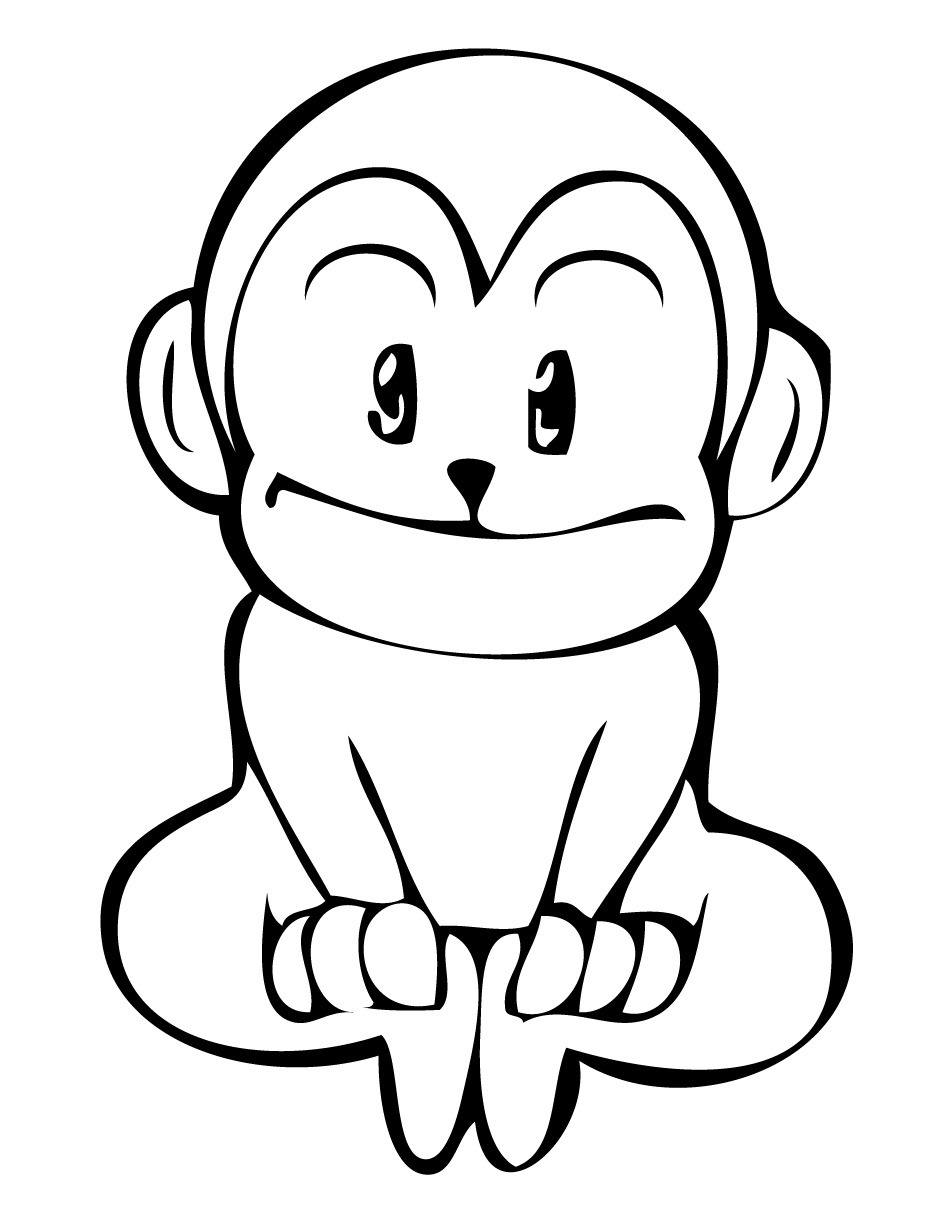 Cute Baby Monkey Drawings