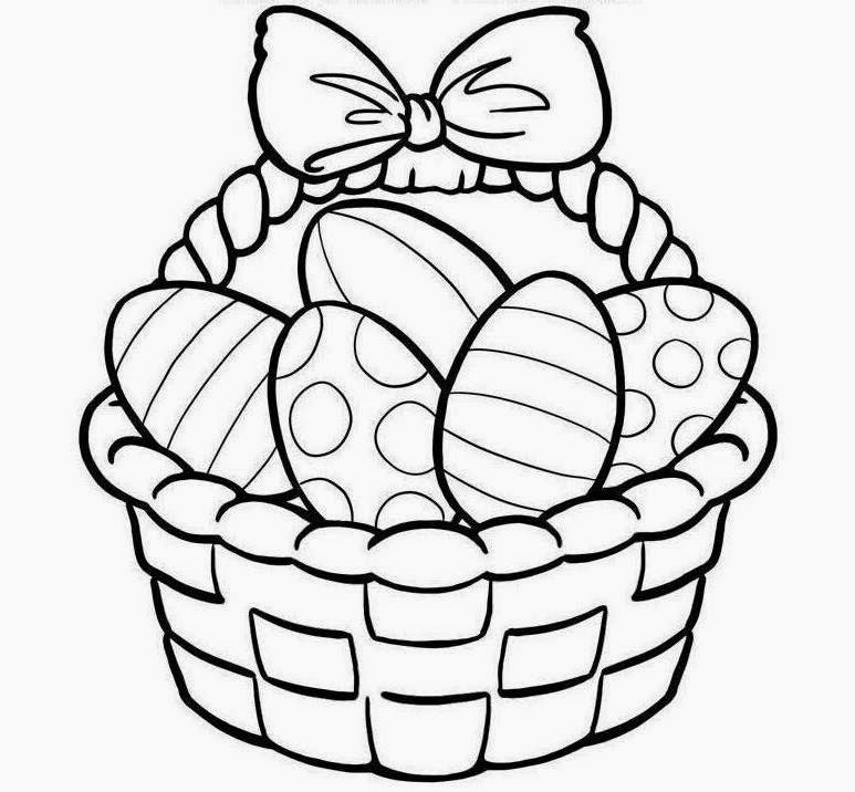 Colour Drawing Free Wallpaper: Easter Basket Coloring Drawing Free ...