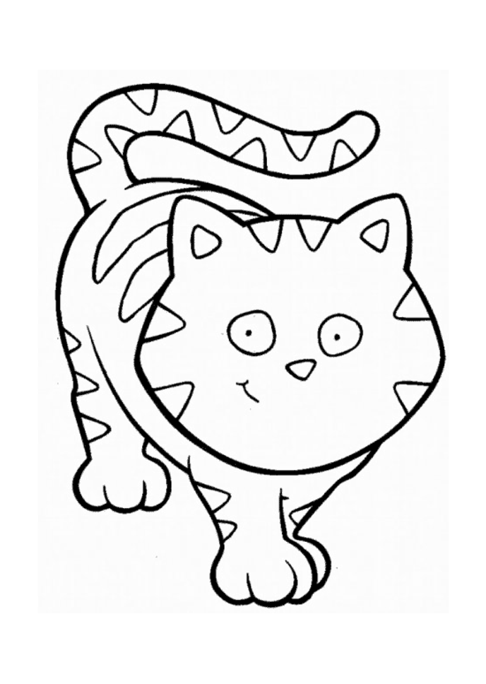 Cat Face Coloring Page - AZ Coloring Pages