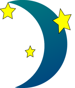 Crescent Moon And Stars Clipart