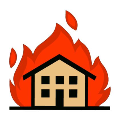 House On Fire Clipart