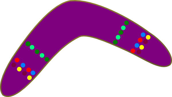 Purple Boomerang Clip Art - vector clip art online ...