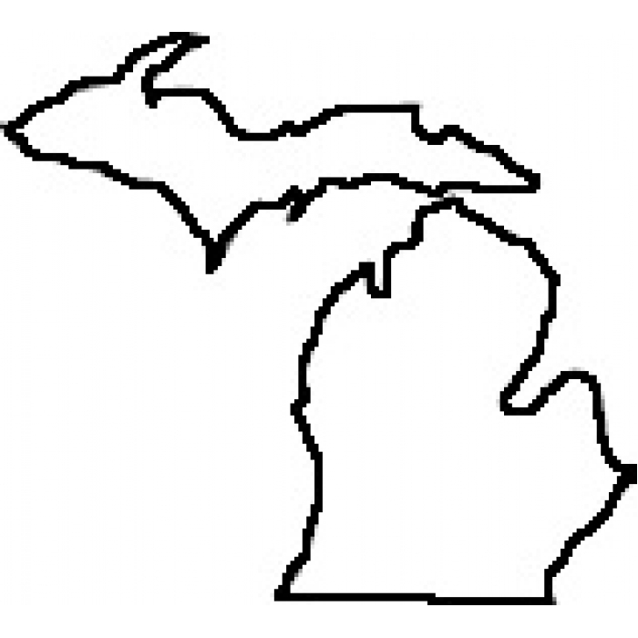 Teacher State of Michigan Outline Map Rubber Stamp