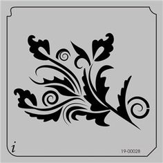 Art Stencil Template Swirly Leaves | details n motif