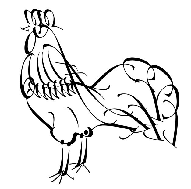 Chicken Line Drawing - ClipArt Best