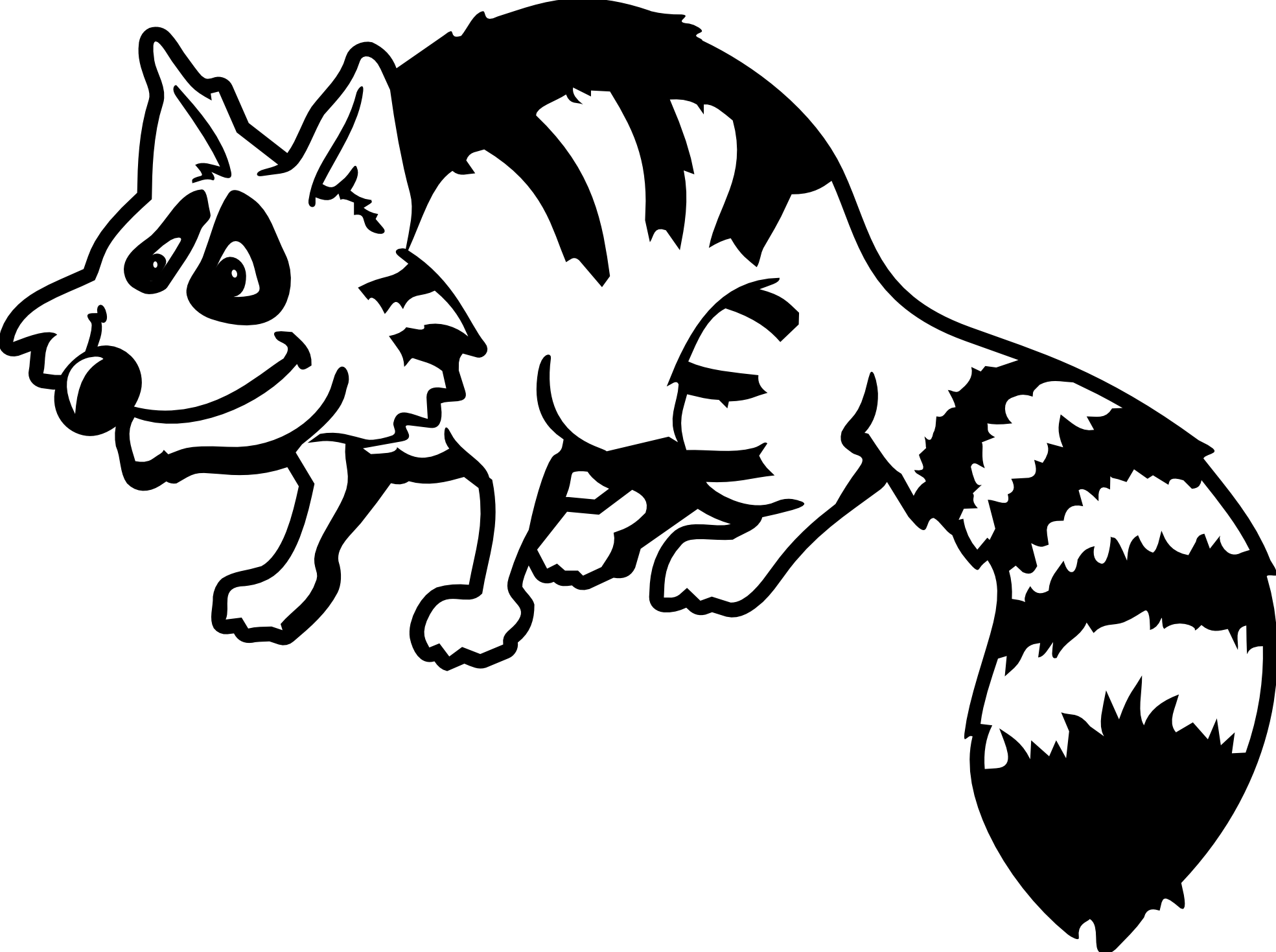 Raccoon Clipart Black And White - Free Clipart Images